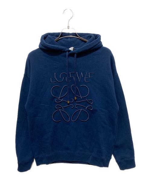 LOEWE（ロエベ）LOEWE (ロエベ) 24SS リラックスフィット アナグラム ロゴ フーディー / RELAXED FIT HOODIE ネイビー サイズ:XSの古着・服飾アイテム