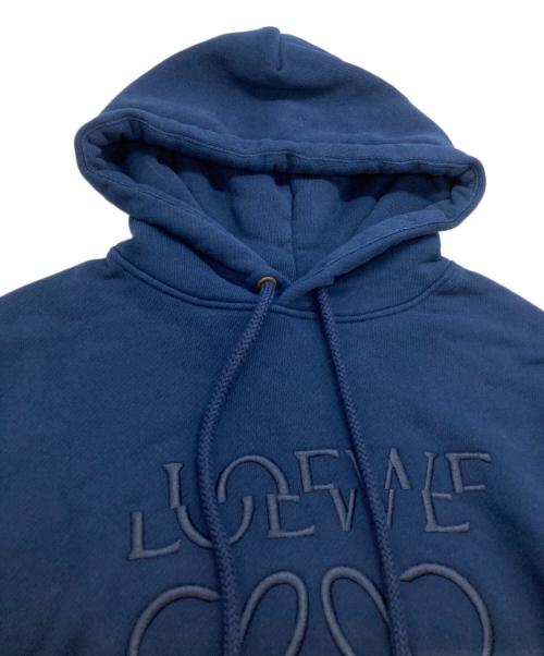 LOEWE（ロエベ）LOEWE (ロエベ) 24SS リラックスフィット アナグラム ロゴ フーディー / RELAXED FIT HOODIE ネイビー サイズ:XSの古着・服飾アイテム