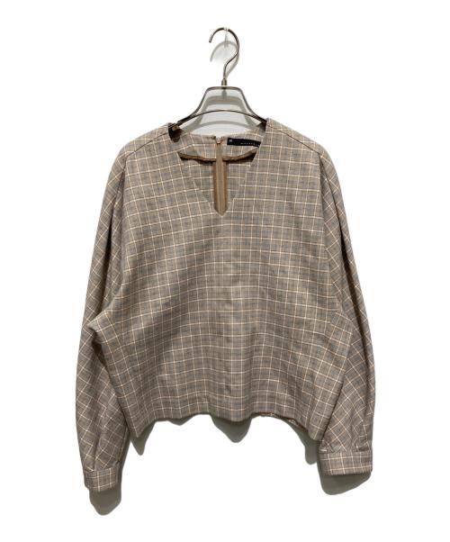 martinique（マルティニーク）martinique (マルティニーク) チェックセットアッププルーバー ベージュ サイズ:2の古着・服飾アイテム