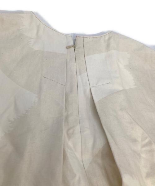 ADORE（アドーア）ADORE (アドーア) コットンリネン ディスチャージプリントワンピース ベージュ サイズ:38の古着・服飾アイテム