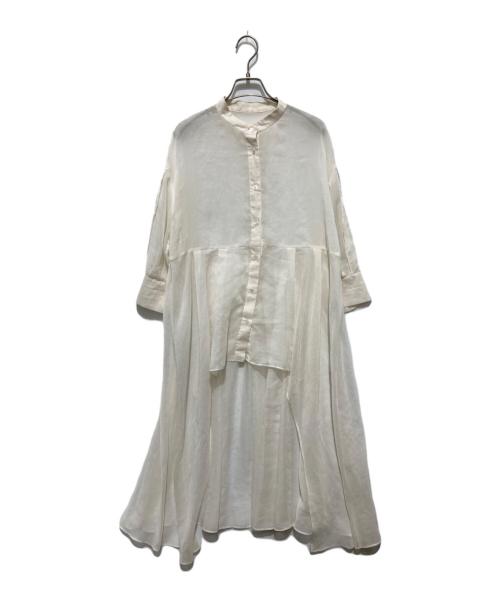 ADORE（アドーア）ADORE (アドーア) ソフトオーガンジーブラウス アイボリー サイズ:38の古着・服飾アイテム