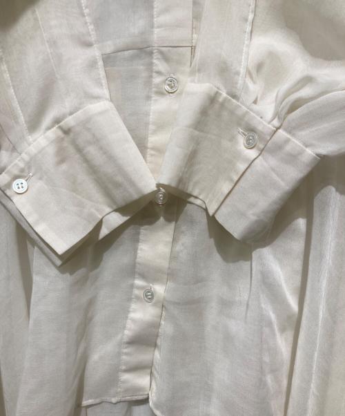 ADORE（アドーア）ADORE (アドーア) ソフトオーガンジーブラウス アイボリー サイズ:38の古着・服飾アイテム