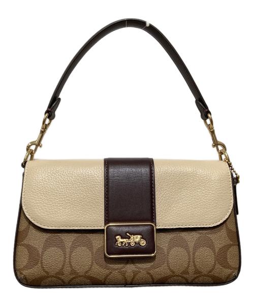 COACH（コーチ）COACH (コーチ) ミニグレースチェーン2WAYバッグ ベージュの古着・服飾アイテム