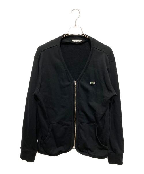 LACOSTE（ラコステ）LACOSTE (ラコステ) プレミアムスウェットジップカーディガン ブラック サイズ:Lの古着・服飾アイテム