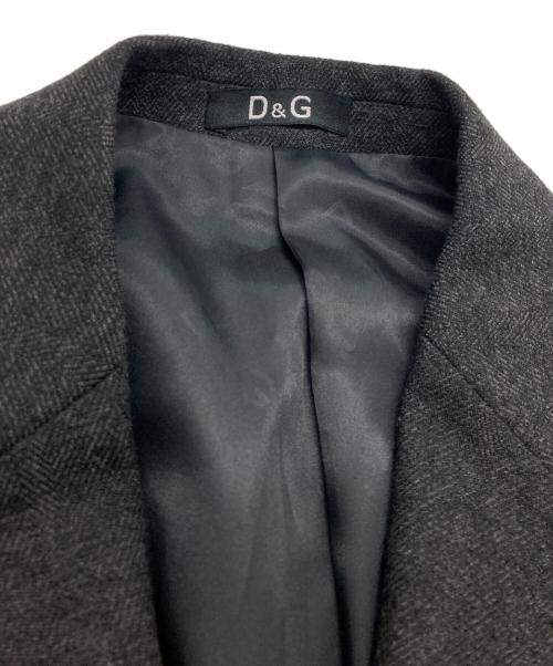 D&G DOLCE & GABBANA（ディーアンドジー ドルチェ＆ガッバーナ）D&G DOLCE & GABBANA (ディーアンドジー ドルチェ＆ガッバーナ) 2Bテーラードジャケット ブラック サイズ:52の古着・服飾アイテム