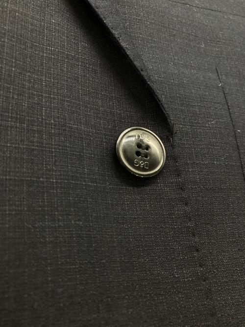 D&G DOLCE & GABBANA（ディーアンドジー ドルチェ＆ガッバーナ）D&G DOLCE & GABBANA (ディーアンドジー ドルチェ＆ガッバーナ) リネン混テーラードジャケット ネイビー サイズ:52の古着・服飾アイテム