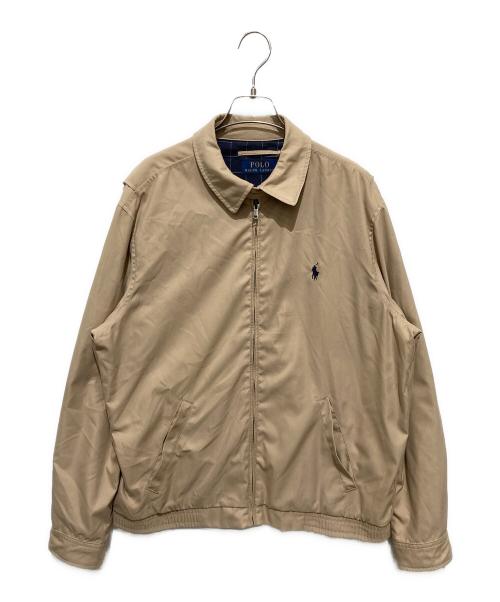 POLO RALPH LAUREN（ポロ・ラルフローレン）POLO RALPH LAUREN (ポロ・ラルフローレン) ポニー刺繍ピーチスキンスイングトップ ベージュ サイズ:Mの古着・服飾アイテム