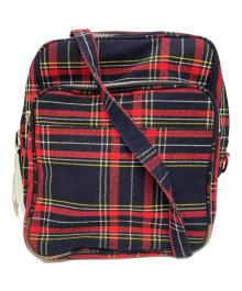 COMME des GARCONS（コムデギャルソン）の古着「タータンチェックショルダーバッグ」｜レッド×ネイビー