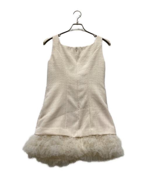 HER LIP TO（ハーリップトゥ）Her lip to (ハーリップトゥ) Roxanne Layered Tulle Mini Dress / ワンピース ベージュ サイズ:Ｓの古着・服飾アイテム