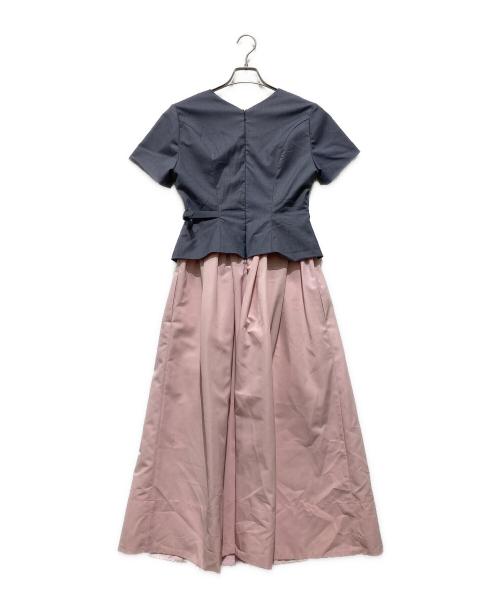 HER LIP TO（ハーリップトゥ）HER LIP TO (ハーリップトゥ) Asymmetrical Belted Docking Dress / アシメトリカルベルテッドドッキングワンピース グレー サイズ:Mの古着・服飾アイテム
