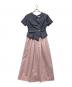 HER LIP TO（ハーリップトゥ）の古着「Asymmetrical Belted Docking Dress / アシメトリカルベルテッドドッキングワンピース」｜グレー
