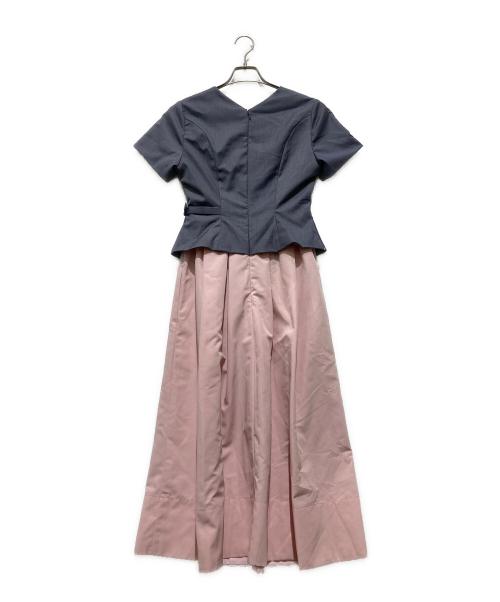 HER LIP TO（ハーリップトゥ）Her lip to (ハーリップトゥ) Asymmetrical Belted Docking Dress / アシメトリカルベルテッドドッキングワンピース グレー サイズ:Ｓの古着・服飾アイテム