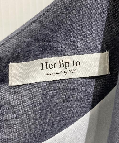 HER LIP TO（ハーリップトゥ）Her lip to (ハーリップトゥ) Asymmetrical Belted Docking Dress / アシメトリカルベルテッドドッキングワンピース グレー サイズ:Ｓの古着・服飾アイテム