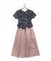 Her lip to（ハーリップトゥ）の古着「Asymmetrical Belted Docking Dress / アシメトリカルベルテッドドッキングワンピース」｜グレー