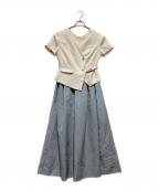 HER LIP TOハーリップトゥ）の古着「Asymmetrical Belted Docking Dress / アシメトリカルベルテッドドッキングワンピース」