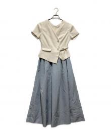 HER LIP TO（ハーリップトゥ）の古着「Asymmetrical Belted Docking Dress / アシメトリカルベルテッドドッキングワンピース」