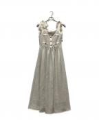 HER LIP TOハーリップトゥ）の古着「Verona Tweed Long Dress / ツイードロングドレス」｜ベージュ