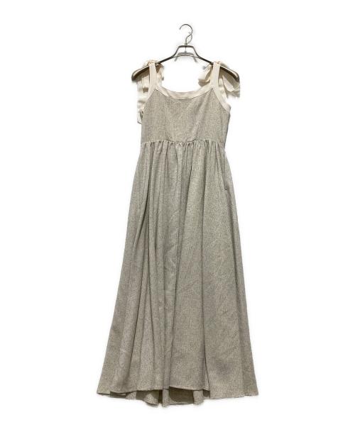 HER LIP TO（ハーリップトゥ）Her lip to (ハーリップトゥ) Verona Tweed Long Dress / ツイードロングドレス ベージュ サイズ:Mの古着・服飾アイテム
