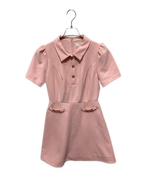 HER LIP TO（ハーリップトゥ）Her lip to (ハーリップトゥ) ビットポケットミニドレス ピンク サイズ:Ｓ 未使用品の古着・服飾アイテム