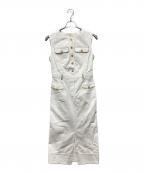 HER LIP TOハーリップトゥ）の古着「Padua Denim Dress」｜ホワイト
