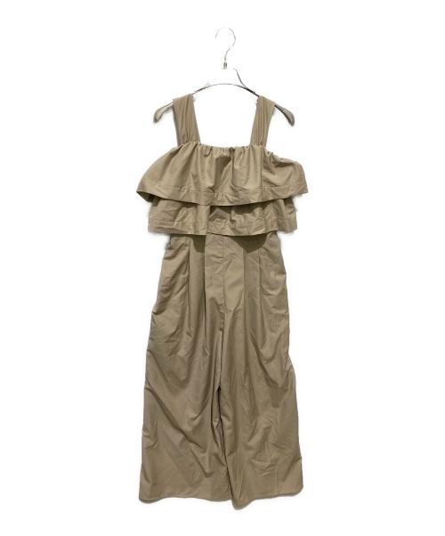 HER LIP TO（ハーリップトゥ）Her lip to (ハーリップトゥ) Double-Tiered Back-Ribbon Jumpsuit ブラウン サイズ:Ｓの古着・服飾アイテム