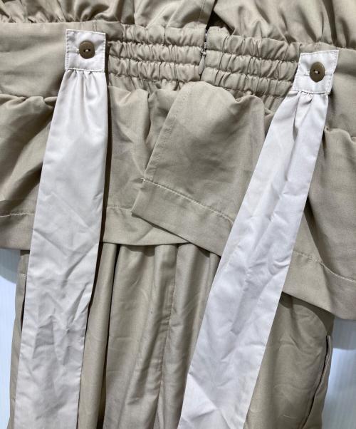 HER LIP TO（ハーリップトゥ）Her lip to (ハーリップトゥ) Double-Tiered Back-Ribbon Jumpsuit ブラウン サイズ:Ｓの古着・服飾アイテム