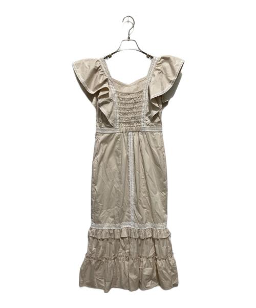 HER LIP TO（ハーリップトゥ）Her lip to (ハーリップトゥ) Kiki Butterfly Sleeve Dress ベージュ サイズ:Ｓの古着・服飾アイテム