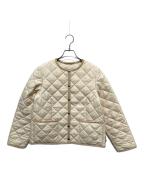 Traditional Weatherwearトラディショナルウェザーウェア）の古着「ノーカラーキルティングジャケット / ARKLEY」｜アイボリー