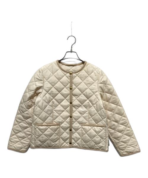 Traditional Weatherwear（トラディショナルウェザーウェア）Traditional Weatherwear (トラディショナルウェザーウェア) ノーカラーキルティングジャケット / ARKLEY アイボリー サイズ:36の古着・服飾アイテム