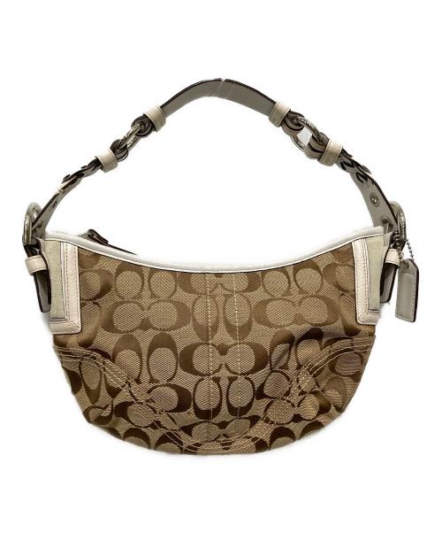 COACH（コーチ）COACH (コーチ) ワンショルダーバッグ ベージュ×ホワイトの古着・服飾アイテム