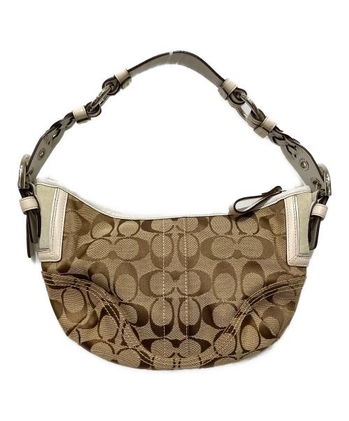COACH（コーチ）COACH (コーチ) ワンショルダーバッグ ベージュ×ホワイトの古着・服飾アイテム