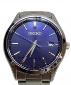 SEIKOセイコー）の古着「ソーラーリストウォッチ」｜ネイビー×シルバー