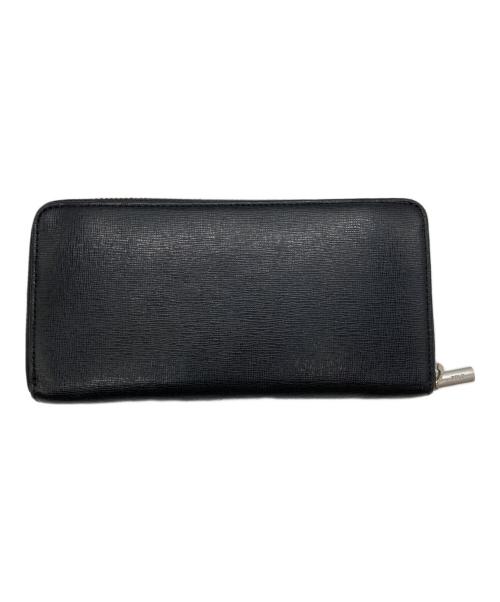 RALPH LAUREN（ラルフローレン）RALPH LAUREN (ラルフローレン) ポニー型押しラウンドジップウォレット ブラックの古着・服飾アイテム