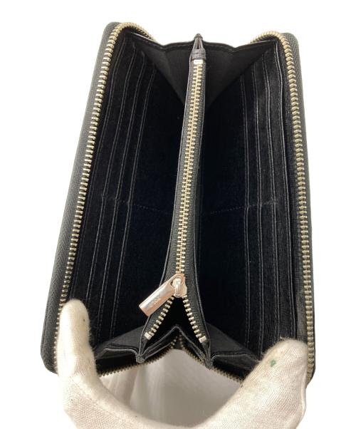 RALPH LAUREN（ラルフローレン）RALPH LAUREN (ラルフローレン) ポニー型押しラウンドジップウォレット ブラックの古着・服飾アイテム