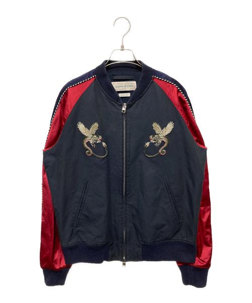 ALEXANDER McQUEEN（アレキサンダーマックイーン）ALEXANDER McQUEEN (アレキサンダーマックイーン) スカジャン ネイビー サイズ:50の古着・服飾アイテム