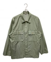 AURALEE（オーラリー）の古着「WOOL HERRINGBONE OVER SHIRT」｜グリーン