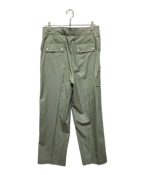 AURALEE（オーラリー）AURALEE (オーラリー) WOOL HERRINGBONE CARGO PANTS グリーン サイズ:3の古着・服飾アイテム