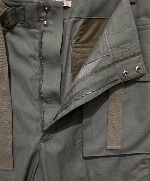AURALEE（オーラリー）AURALEE (オーラリー) WOOL HERRINGBONE CARGO PANTS グリーン サイズ:3の古着・服飾アイテム
