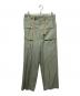 AURALEE（オーラリー）の古着「WOOL HERRINGBONE CARGO PANTS」｜グリーン