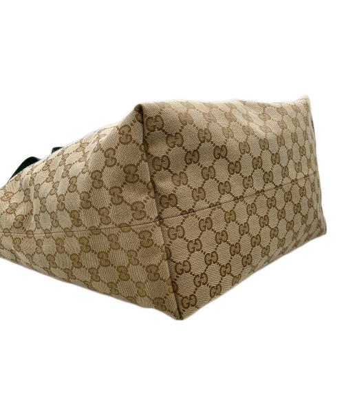 GUCCI（グッチ）GUCCI (グッチ) GGキャンバストートバッグ ブラウンの古着・服飾アイテム