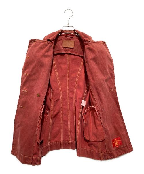 Vivienne Westwood RED LABEL（ヴィヴィアンウエストウッドレッドレーベル）Vivienne Westwood RED LABEL (ヴィヴィアンウエストウッドレッドレーベル) オーブボタンダブルデニムコート レッド サイズ:9の古着・服飾アイテム