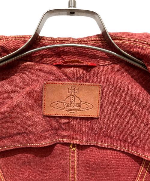 Vivienne Westwood RED LABEL（ヴィヴィアンウエストウッドレッドレーベル）Vivienne Westwood RED LABEL (ヴィヴィアンウエストウッドレッドレーベル) オーブボタンダブルデニムコート レッド サイズ:9の古着・服飾アイテム