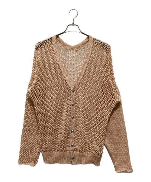 sulvam（サルバム）sulvam (サルバム) メッシュカーディガン ベージュ サイズ:Sの古着・服飾アイテム