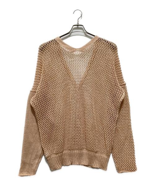 sulvam（サルバム）sulvam (サルバム) メッシュカーディガン ベージュ サイズ:Sの古着・服飾アイテム