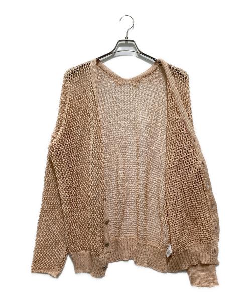 sulvam（サルバム）sulvam (サルバム) メッシュカーディガン ベージュ サイズ:Sの古着・服飾アイテム