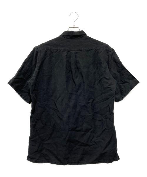Y's for men（ワイズフォーメン）Y'S for men (ワイズフォーメン) 半袖リネンオープンカラーシャツ ブラック サイズ:3の古着・服飾アイテム