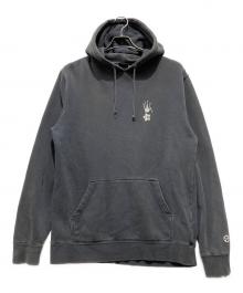 stussy×i-D（ステューシー×アイディー）の古着「折れクラウンIDプリントパーカー」｜ブラック