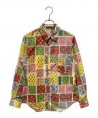 ROBE DE CHAMBRE COMME DES GARCONSローブドシャンブル コムデギャルソン）の古着「90s ポリエステル 総柄 オーバーシルエット シャツ ブラウス」｜イエロー×レッド