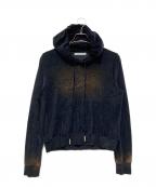 Acne studiosアクネ ストゥディオズ）の古着「USED加工ベロアパーカー」｜ブラック