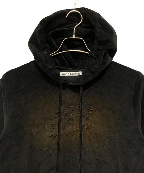 Acne studios（アクネ ストゥディオズ）Acne studios (アクネ ストゥディオズ) USED加工ベロアパーカー ブラック サイズ:Mの古着・服飾アイテム